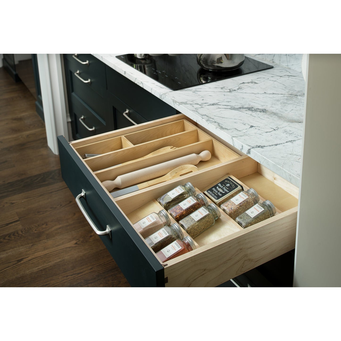 Rev-A-Shelf 16'' Kitchen Drawer Organizer Insert Spice Rack Three-Tier, 4SDI-18