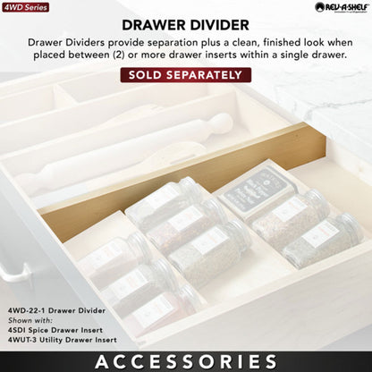 Rev-A-Shelf 16'' Kitchen Drawer Organizer Insert Spice Rack Three-Tier, 4SDI-18