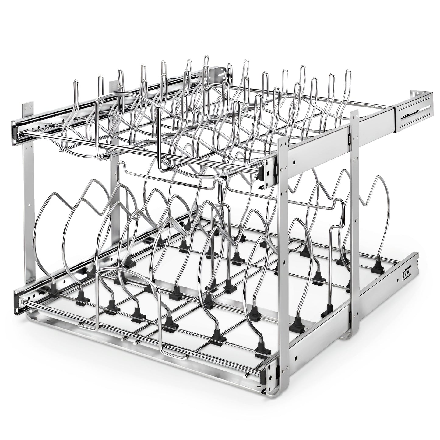 Rev-A-Shelf Pullout Cabinet Pot and Pan Organizer, 20.75" Width, 5CW2-2122-CR