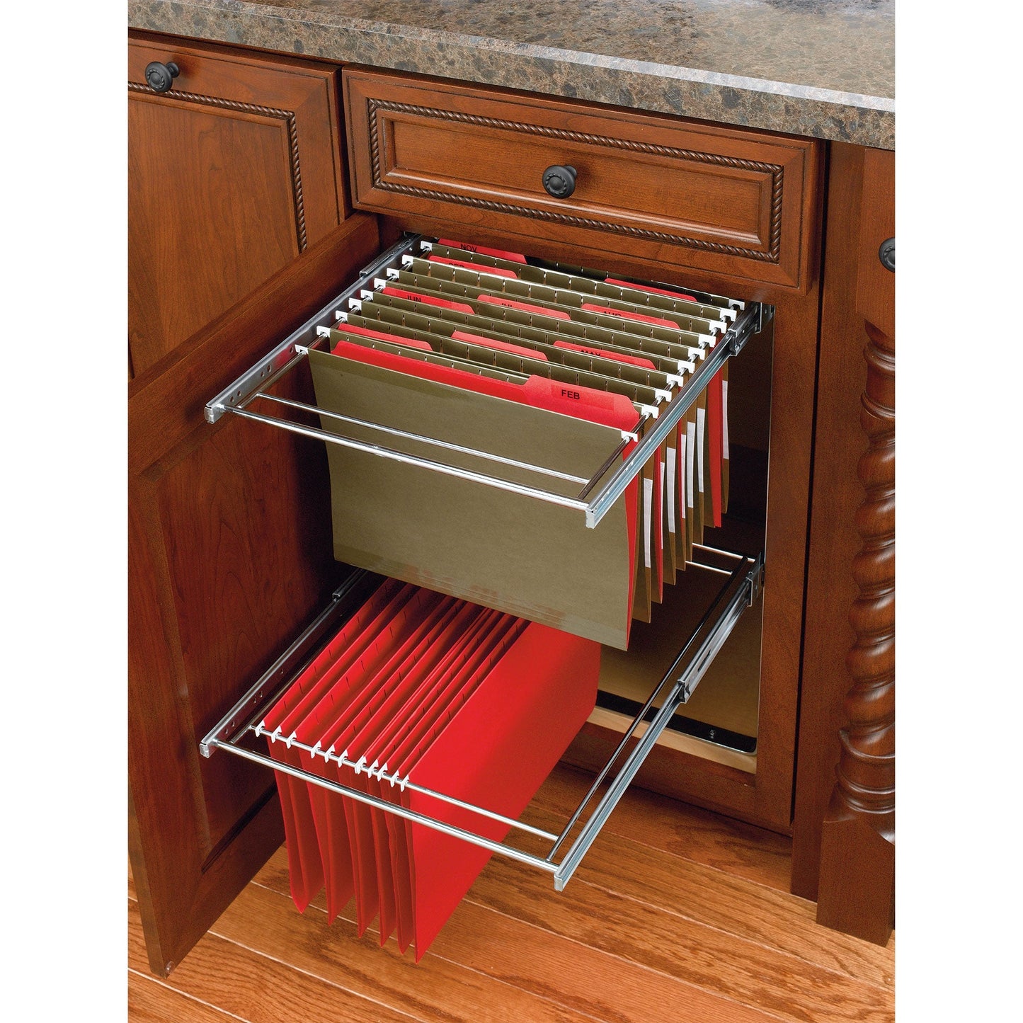 Rev-A-Shelf  (2) 14.5" Tier Base Cabinet File Drawer Organizer System, RAS-FD-KIT