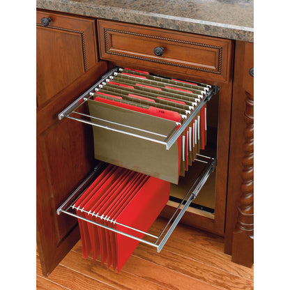 Rev-A-Shelf  (2) 14.5" Tier Base Cabinet File Drawer Organizer System, RAS-FD-KIT