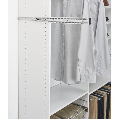 Rev-A-Shelf 14" Side Mount Extending Tie Organization Rack, Chrome, TRC-14CR