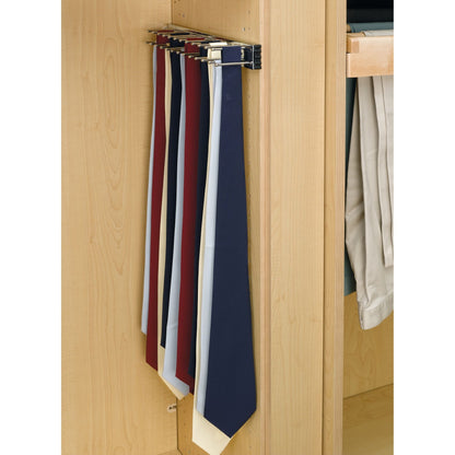 Rev-A-Shelf 14" Side Mount Extending Tie Organization Rack, Chrome, TRC-14CR
