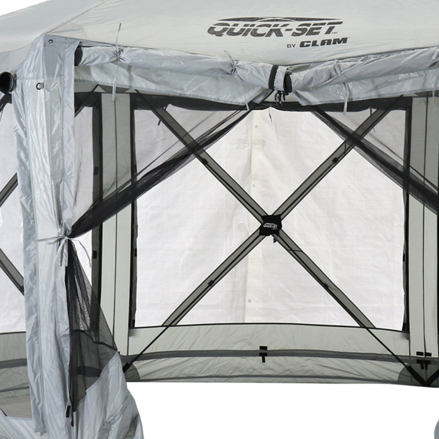 CLAM Quick-Set Pavilion 12.5 x 12.5 Foot Portable Outdoor Canopy Shelter, Gray
