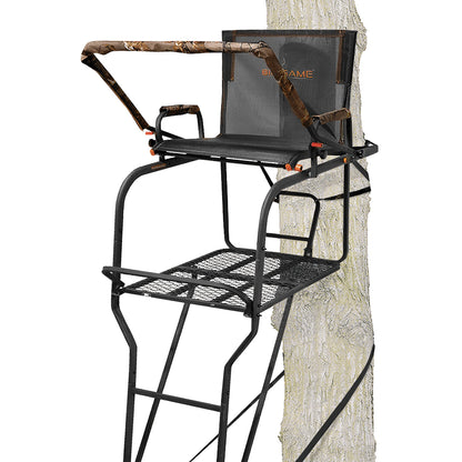Big Game Hunter HD 1.5 Deer Hunting Ladder Climbing Tree Stand w/Extra Wide Seat