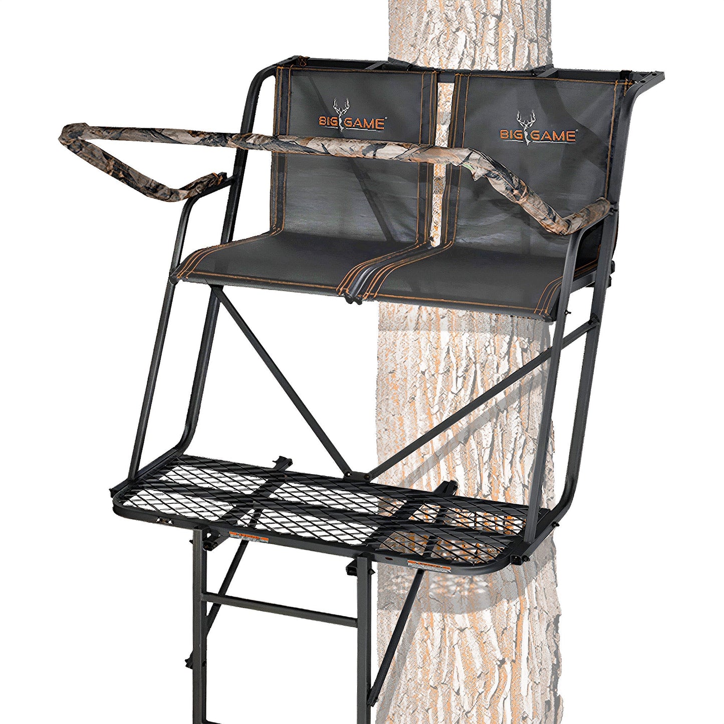Big Game The Big Buddy Deer Hunting Ladder Climbing Tree Stand w/Flex-Tek Seat