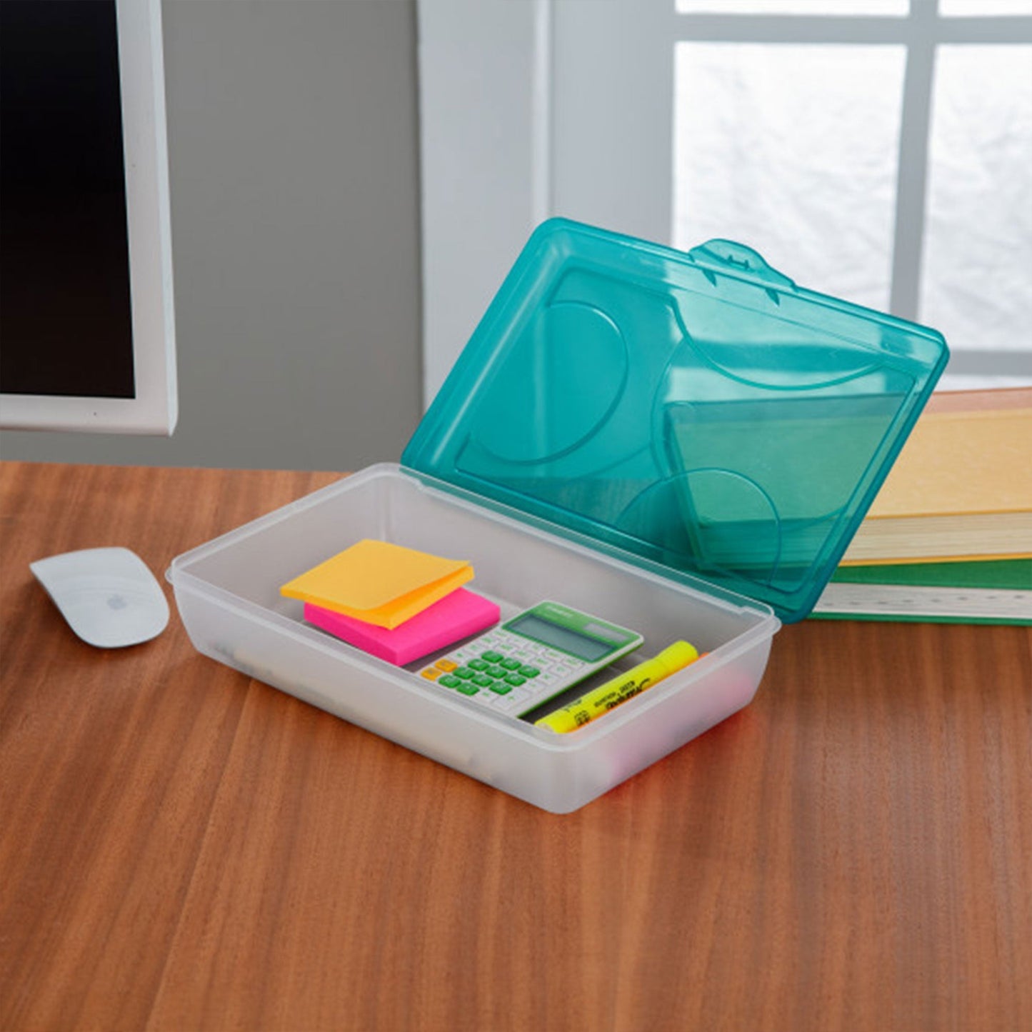 Sterilite 17296W06 Multipurpose Storage Supply Box w/Lid, Molokai Blue (18 Pack)