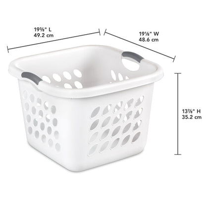Sterilite Ultra 14 gal Square Plastic Laundry Basket w/Gripped Handles, (6 Pack)