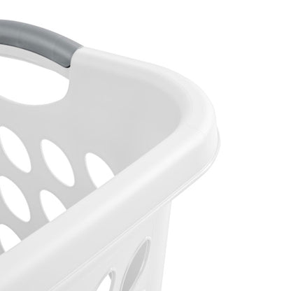 Sterilite Ultra Square Laundry Basket, 1.5 Bushel Clothes Hamper, White, 12 Pack