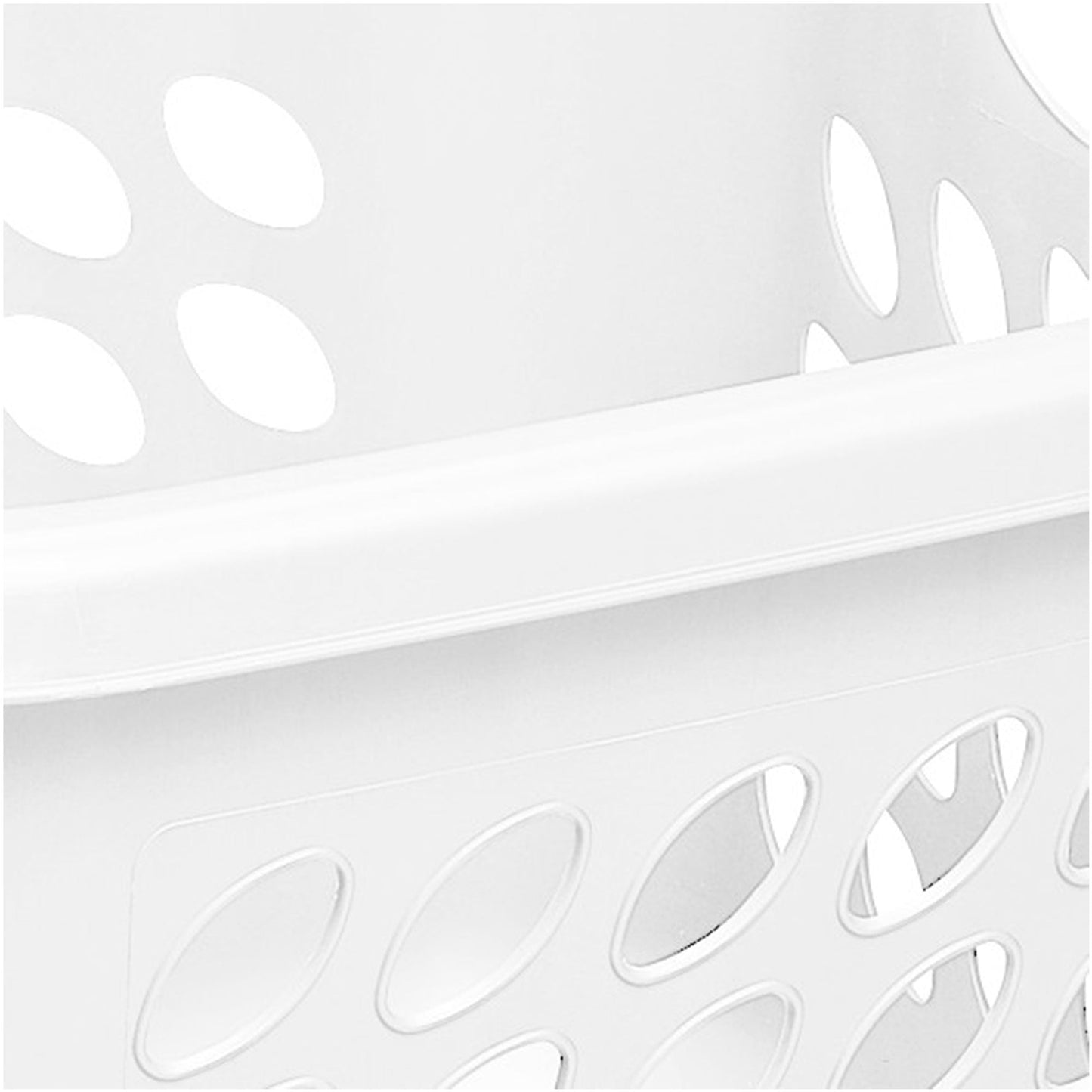 Sterilite Ultra Square Laundry Basket, 1.5 Bushel Clothes Hamper, White, 12 Pack