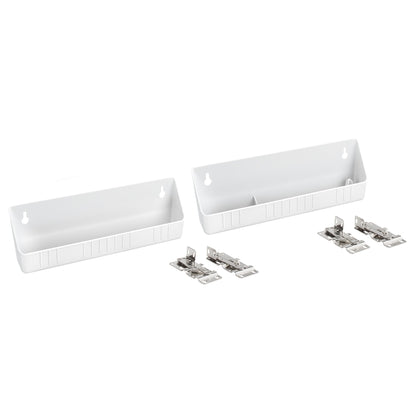 Rev-A-Shelf 11" Kitchen Sink Front Tip-Out Trays, White, 2-Pack, 6572-11-11-52