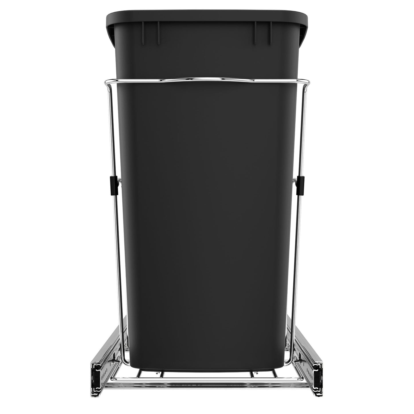 Rev-A-Shelf Pullout Trash Can 35 qt. for Kitchen Cabinets, Black, RV-12KD-18C S