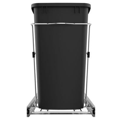 Rev-A-Shelf Pullout Trash Can 35 qt. for Kitchen Cabinets, Black, RV-12KD-18C S