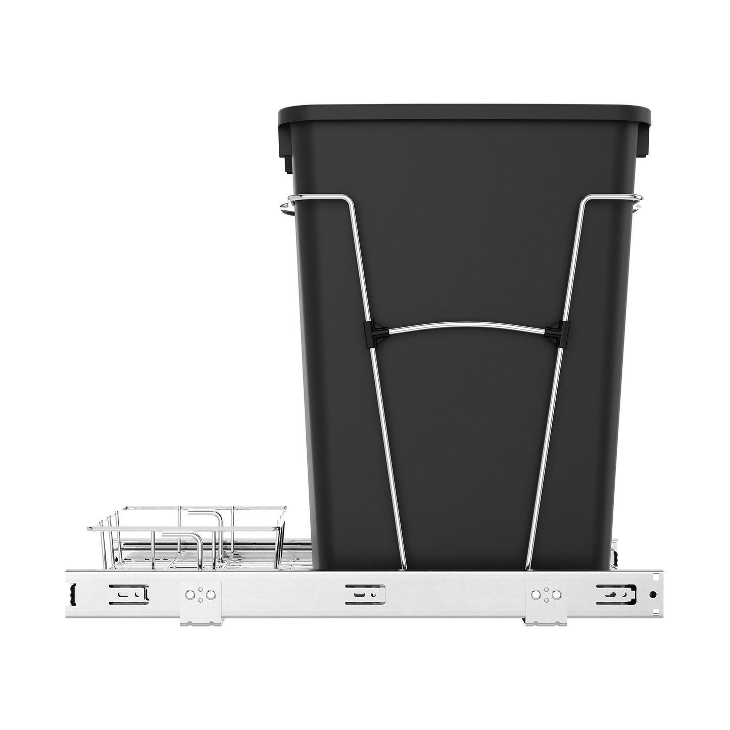 Rev-A-Shelf Pullout Trash Can 35 qt. for Kitchen Cabinets, Black, RV-12KD-18C S