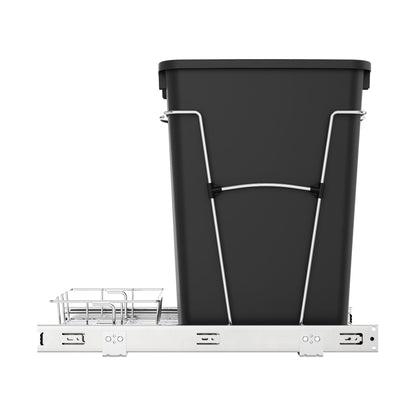 Rev-A-Shelf Pullout Trash Can 35 qt. for Kitchen Cabinets, Black, RV-12KD-18C S