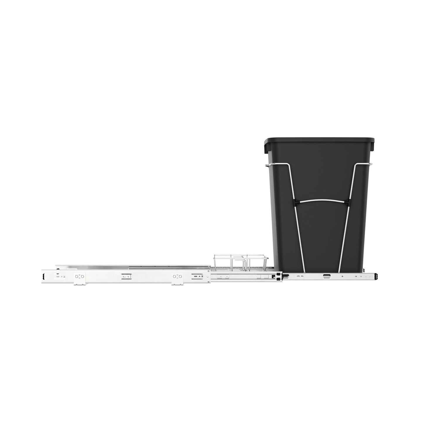 Rev-A-Shelf Pullout Trash Can 35 qt. for Kitchen Cabinets, Black, RV-12KD-18C S