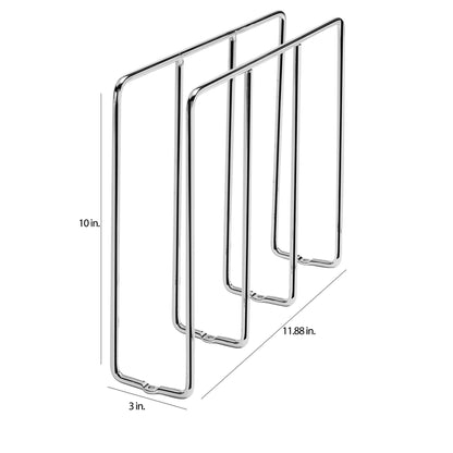 Rev-A-Shelf 596-10CR-52 Chrome U-Shaped Bakeware Cabinet Organizer (2 Pack)