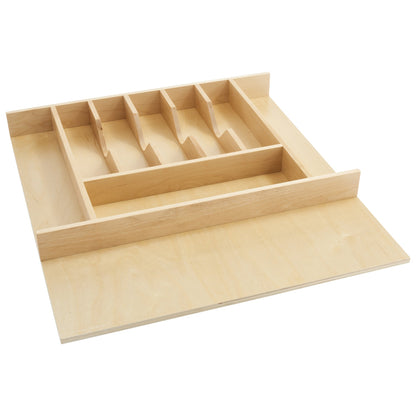 Rev-A-Shelf 9 Cutlery Compartment Tray Cabinet Insert Short, Natural, 4WCT-3SH