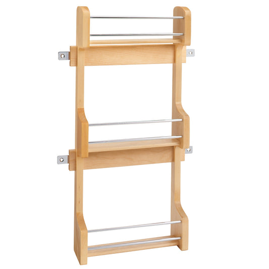Rev-A-Shelf 15" Kitchen Cabinet Door Mounted 3-Shelf Storage Spice Rack, 4SR-15