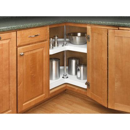 Rev-A-Shelf 28'' Kidney-Shaped Lazy Susan Corner Wall Cabinet Two-Shelf, 6472-28-11-52
