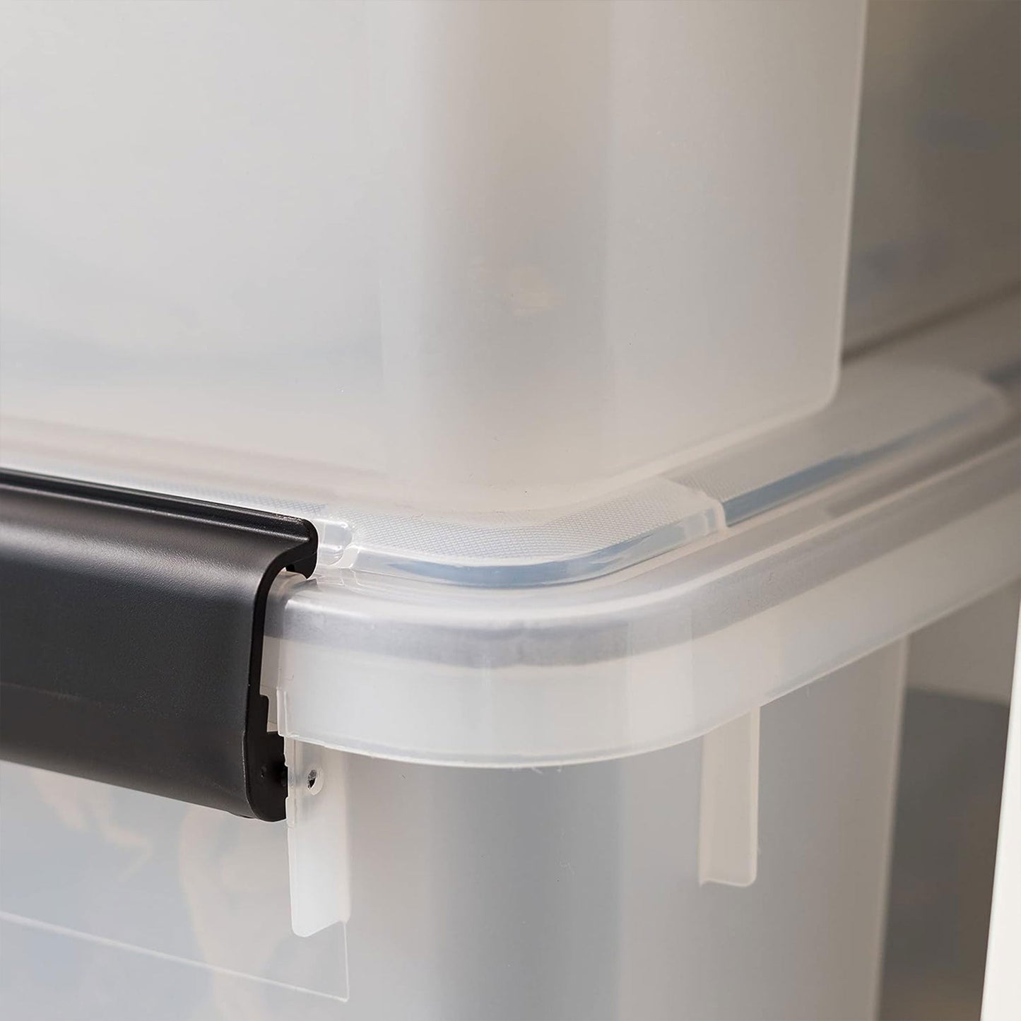 IRIS USA 110559 62.8 Quart Weathertight Plastic Storage Box, Clear (4 Pack)