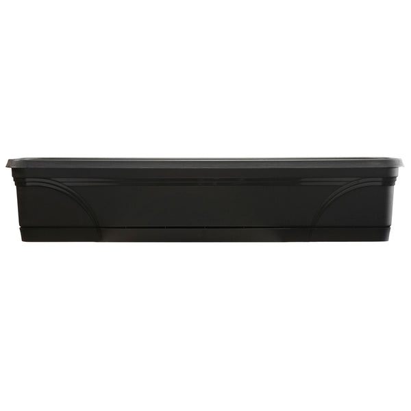 Southern Patio 36 Inch Medallion Hanging Windowsill Garden Box Planter, Black