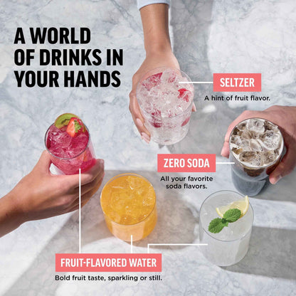 Ninja Thirsti Drink Maker, Still, Sparkling Custom Drink Kit, with CO2 Canister, Flavors, and 48 oz Reservoir