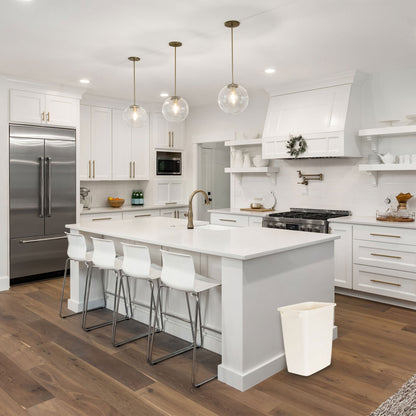 Rubbermaid 21 Quart Kitchen, Bathroom, and Office Wastebasket Trash Can, Bisque