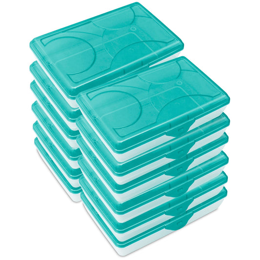 Sterilite 17296W06 Multipurpose Storage Supply Box w/Lid, Molokai Blue (12 Pack)