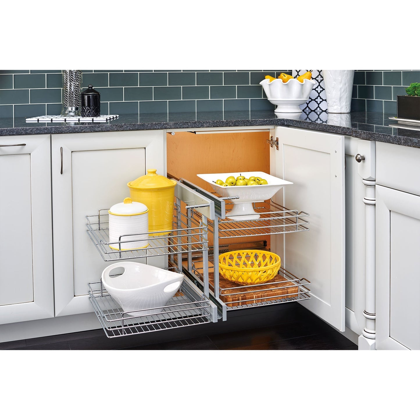 Rev-A-Shelf 15" Blind Corner Kitchen Cabinet Organizer w/ Soft-close, 5PSP-15SC-CR