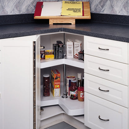 Rev-A-Shelf 24'' Kidney Lazy Susan Corner Wall Cabinet 2-Shelf, 6472-24-11-52