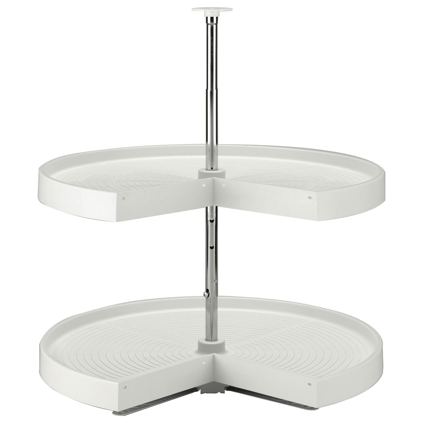 Rev-A-Shelf 28'' Lazy Susan Pie-Cut Polymer Two-Shelf, White, LD-2942-28-11-1