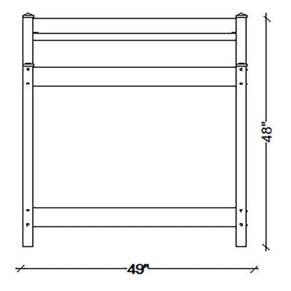 Dura-Trel Greenfield Outdoor Table Potting Bench for Gardening Supplies, White