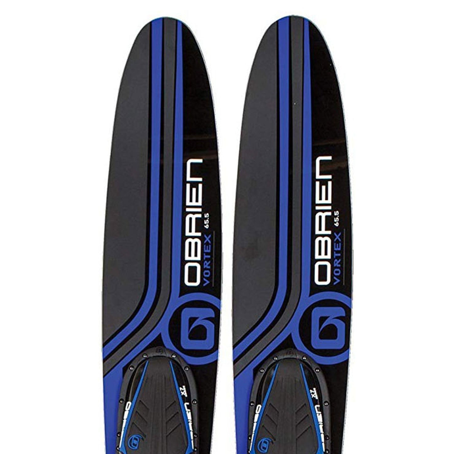 O'Brien Adult Vortex Combos 65.5-Inch Nylon Adjustable Wide Waterskis, Blue