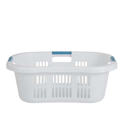 Rubbermaid 2.1-Bushel Small Hip-Hugger Plastic Laundry Basket, White (3-Pack)