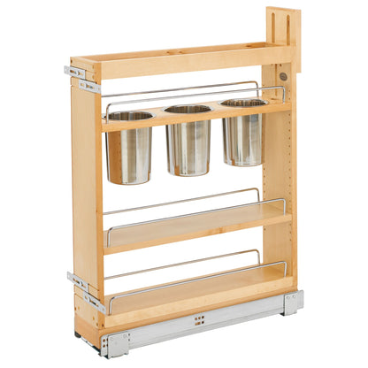 Rev-A-Shelf 5" Pullout Kitchen Organizer with Soft-close, 448UT-BCSC5C