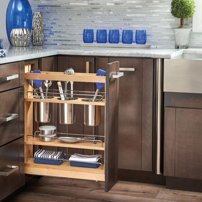 Rev-A-Shelf 5" Pullout Kitchen Organizer with Soft-close, 448UT-BCSC5C