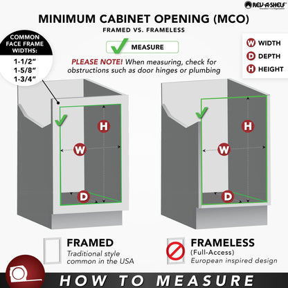 Rev-A-Shelf 31" Lazy Susan Half-Moon Polymer Two-Tier Blind Cabinet 6882-31-11-570