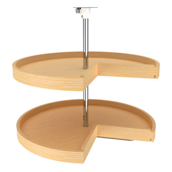 Rev-A-Shelf 28" Lazy Susan Pie-Cut Banded Wood, 2-Shelf, LD-4BW-942-28-1