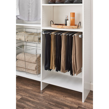 Rev-A-Shelf 17.5" Pullout Closet Wire Pant Rack for 9 Pairs, Chrome, PSC-1814CR