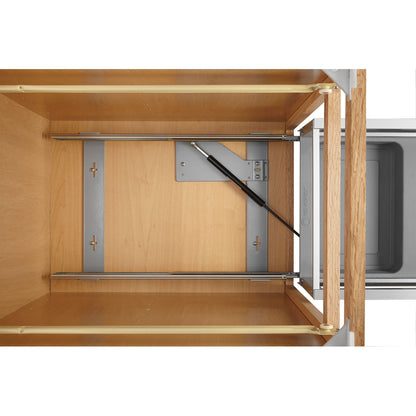 Rev-A-Shelf Double Pullout Kitchen Trash Can 50 qt., Silver, 5149-2150DM-217