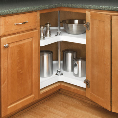 Rev-A-Shelf 18'' Kidney Lazy Susan Corner Wall Cabinet 2-Shelf, 6472-18-11-52