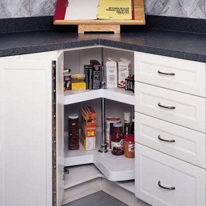 Rev-A-Shelf 18'' Kidney Lazy Susan Corner Wall Cabinet 2-Shelf, 6472-18-11-52