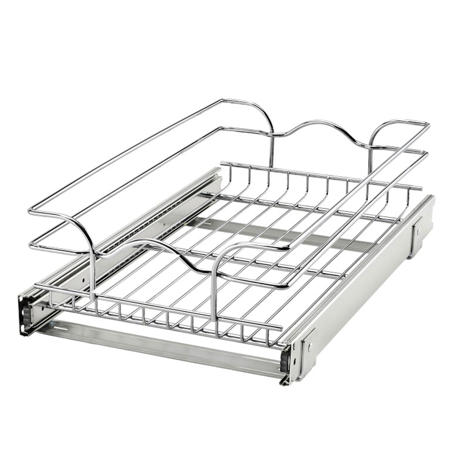 Rev-A-Shelf Pullout Basket Organizer for Kitchen or Vanity Cabinets,12 x 20 In,  5WB1-1220CR-1