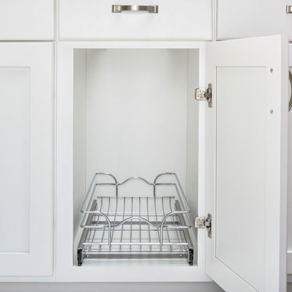 Rev-A-Shelf Pullout Basket Organizer for Kitchen or Vanity Cabinets,12 x 20 In,  5WB1-1220CR-1