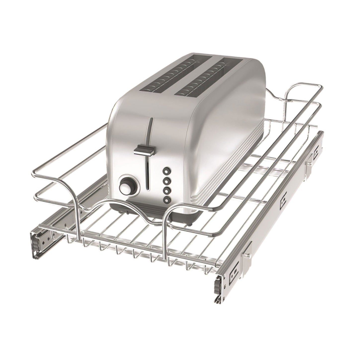 Rev-A-Shelf Pullout Single Basket Organizer for Kitchen Cabinets, 12 x 22 in, 5WB1-1222CR-1