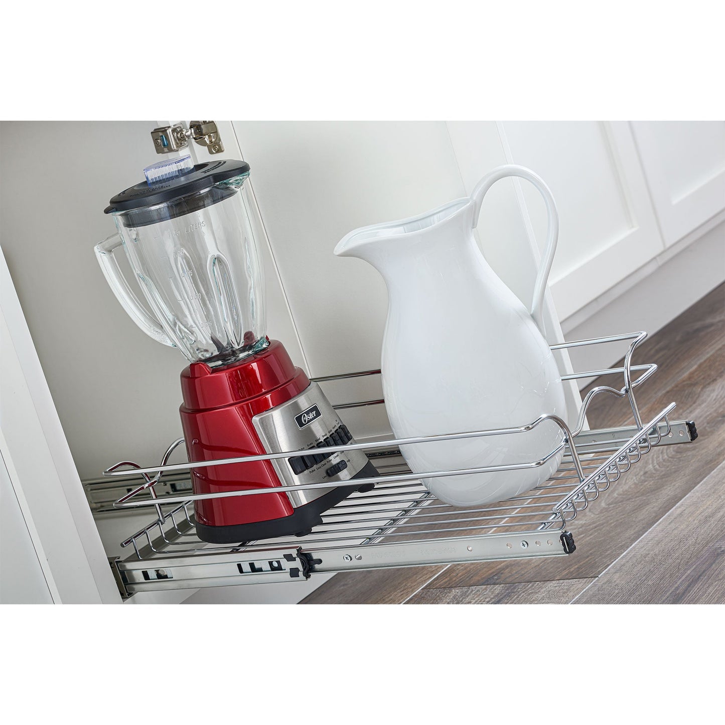 Rev-A-Shelf Pullout Single Basket Organizer for Kitchen Cabinets, 12 x 22 in, 5WB1-1222CR-1