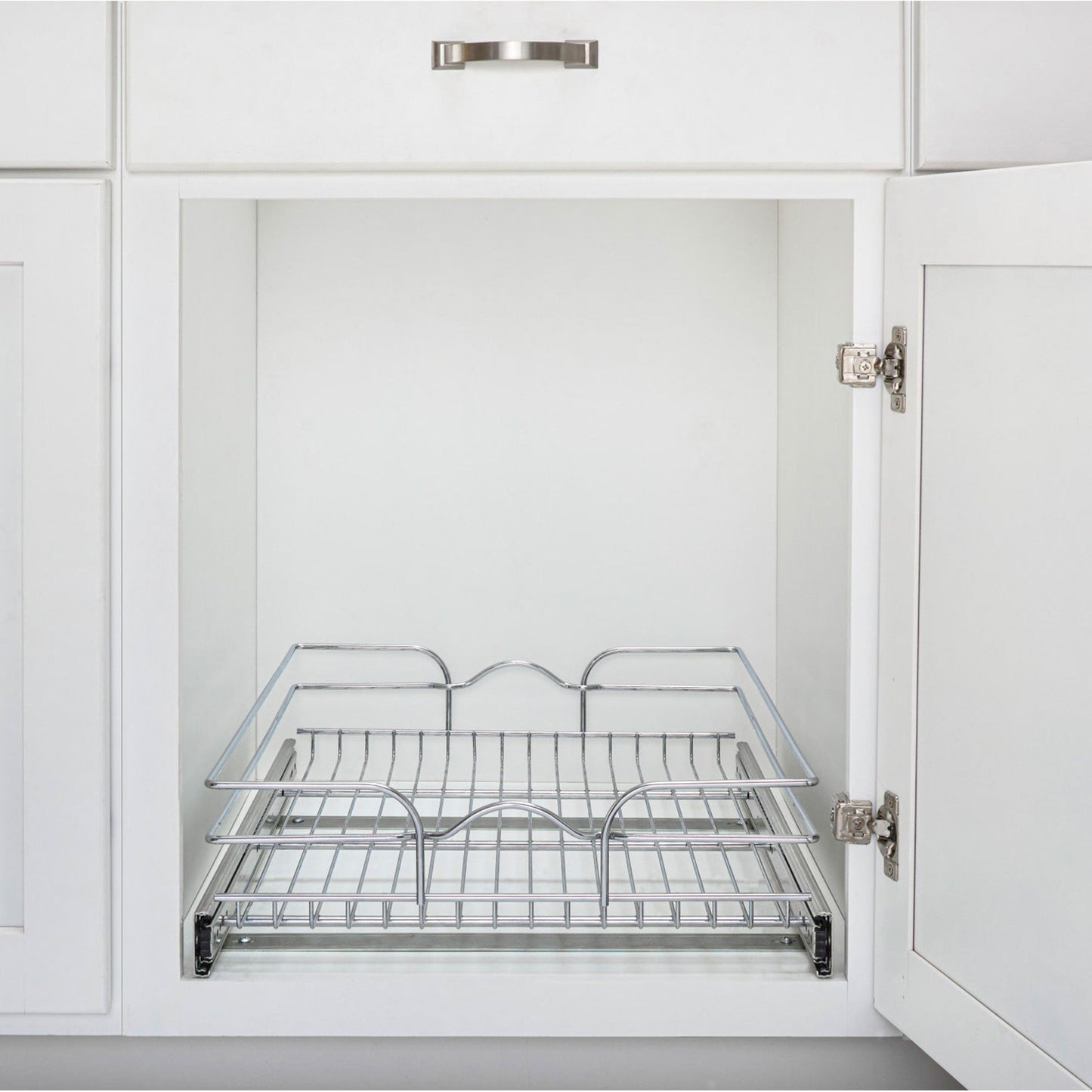 Rev-A-Shelf Pullout Single Basket Cabinet Organizer, 15 x 22, 5WB1-1522CR-1