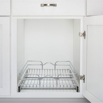 Rev-A-Shelf Pullout Single Basket Cabinet Organizer, 15 x 22, 5WB1-1522CR-1