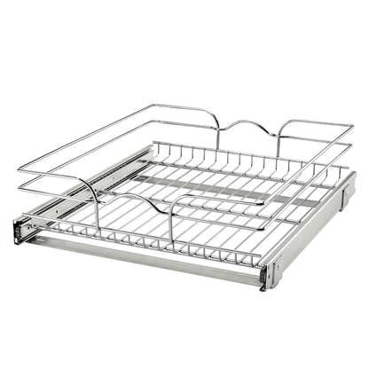 Rev-A-Shelf Pullout Basket Organizer for Kitchen or Vanity Cabinets, 18 x 20 In, 5WB1-1820CR-1